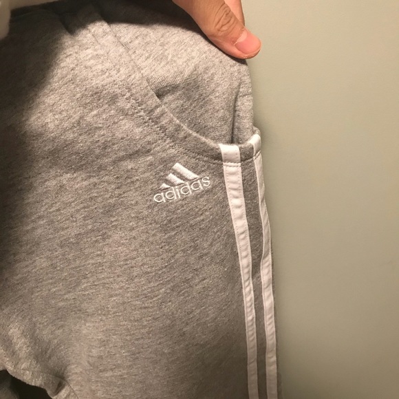 grey adidas slim sweatpants / joggers - Picture 2 of 5